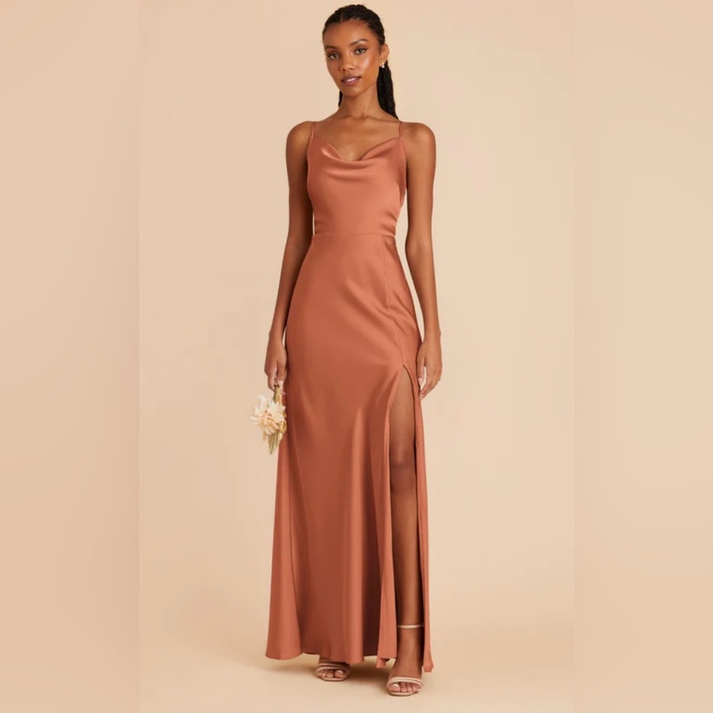 Birdy Grey Lisa long cowl neck terracotta Maxi Dress